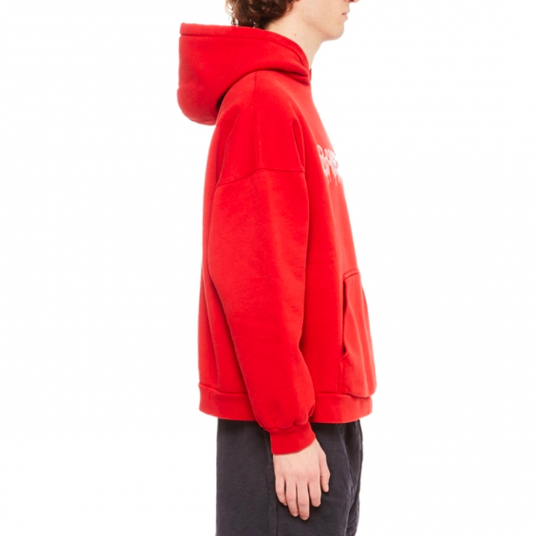 Details for Balenciaga SS22 Loose Fit Red Hoodie for Men 674986TLVF26407