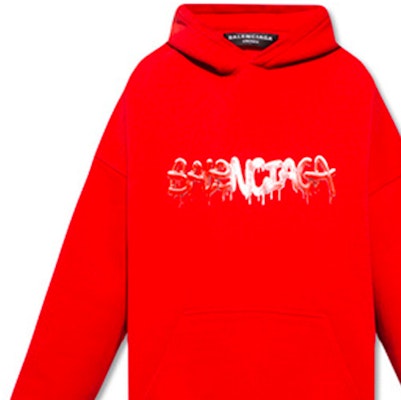 Balenciaga SS22 Loose Fit Red Hoodie for Men 674986TLVF26407 Sizing Balenciaga SS22 Loose Fit Red Hoodie for Men 674986TLVF26407