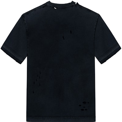 Balenciaga SS22 Maison BB Logo Distressed Vintage Wash Oversized Tee Black 612966TLVJ11074 Lookbook Balenciaga SS22 Maison BB Logo Distressed Vintage Wash Oversized Tee Black 612966TLVJ11074