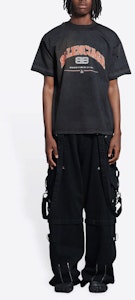 バレンシアガ SS22 メゾンBBロゴ ヴィンテージウォッシュ オーバーサイズTシャツ ブラック 612966TLVJ11074 Shop バレンシアガ SS22 メゾンBBロゴ ヴィンテージウォッシュ オーバーサイズTシャツ ブラック 612966TLVJ11074