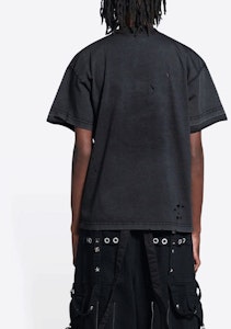 バレンシアガ SS22 メゾンBBロゴ ヴィンテージウォッシュ オーバーサイズTシャツ ブラック 612966TLVJ11074 Details for バレンシアガ SS22 メゾンBBロゴ ヴィンテージウォッシュ オーバーサイズTシャツ ブラック 612966TLVJ11074