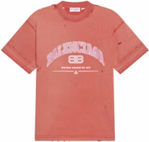 Balenciaga SS22 Maison Vintage Distressed Logo T-Shirt Orange Unisex. 612966TLVJ16441 Balenciaga SS22 Maison Vintage Distressed Logo T-Shirt Orange Unisex. 612966TLVJ16441