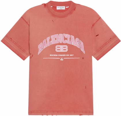 Balenciaga SS22 Maison Vintage Camiseta Logo Desgastado Naranja Unisex. 612966TLVJ16441 Buy Balenciaga SS22 Maison Vintage Camiseta Logo Desgastado Naranja Unisex. 612966TLVJ16441