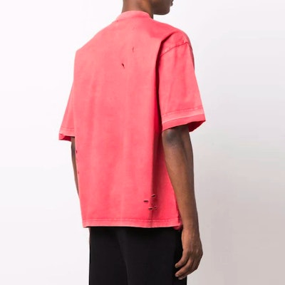 Balenciaga SS22 Maison Vintage Camiseta Logo Desgastado Naranja Unisex. 612966TLVJ16441 Purchase Balenciaga SS22 Maison Vintage Camiseta Logo Desgastado Naranja Unisex. 612966TLVJ16441