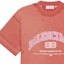 Sizing Balenciaga SS22 Maison Vintage Camiseta Logo Desgastado Naranja Unisex. 612966TLVJ16441