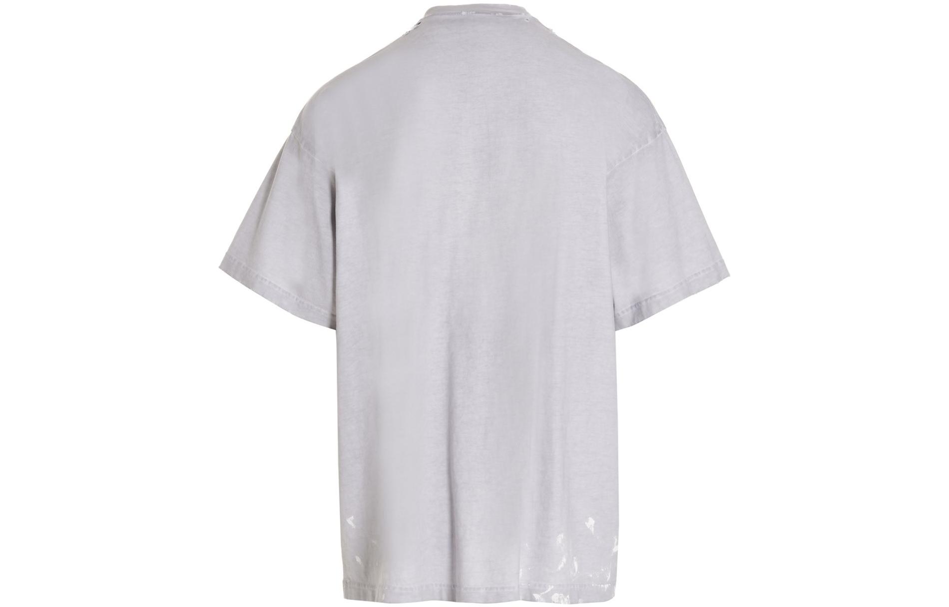 Lookbook Balenciaga SS22 Metallica Band Lightning Print Crewneck T-Shirt Grey . 694576TMV880901