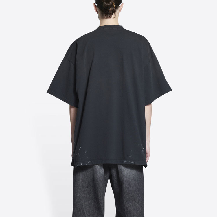 Balenciaga SS22 Metallica Rock Band Lightning Logo Unisex Black T-Shirt. 694576TMV881055 圖 5