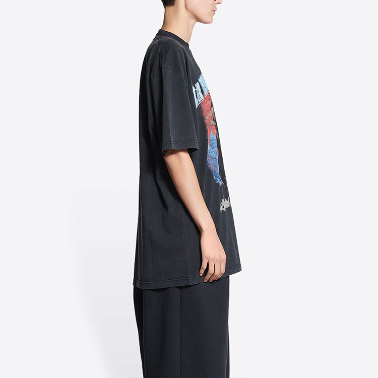 Details for 巴黎世家SS22音乐Aya Nakamura印花黑色宽松版男士T恤 641655TMV861055