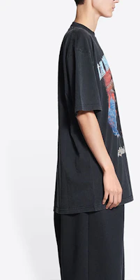 巴黎世家SS22音乐Aya Nakamura印花黑色宽松版男士T恤 641655TMV861055 Details for 巴黎世家SS22音乐Aya Nakamura印花黑色宽松版男士T恤 641655TMV861055