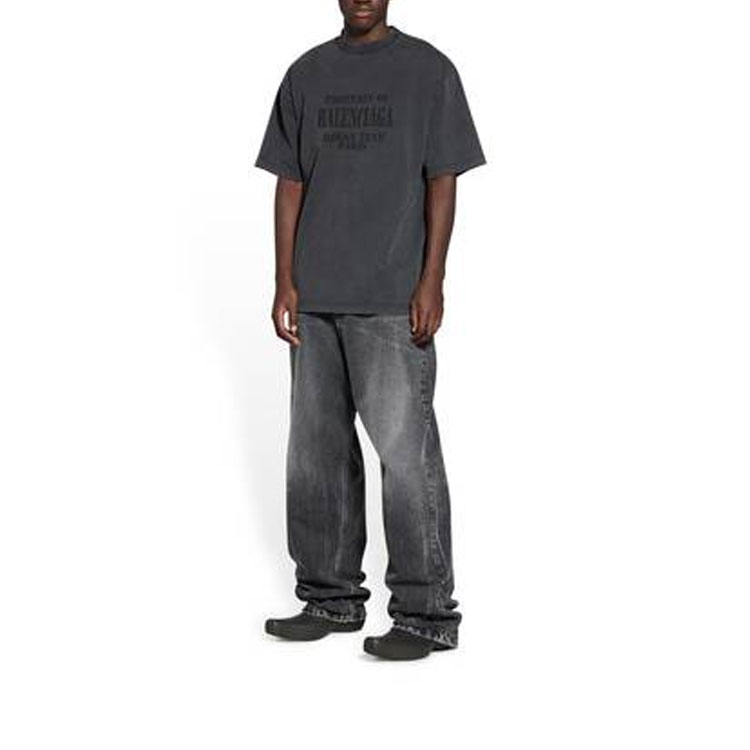 Balenciaga SS22 Oversized Logo Crewneck T-Shirt  Black. 641675TMVH81055 圖 4