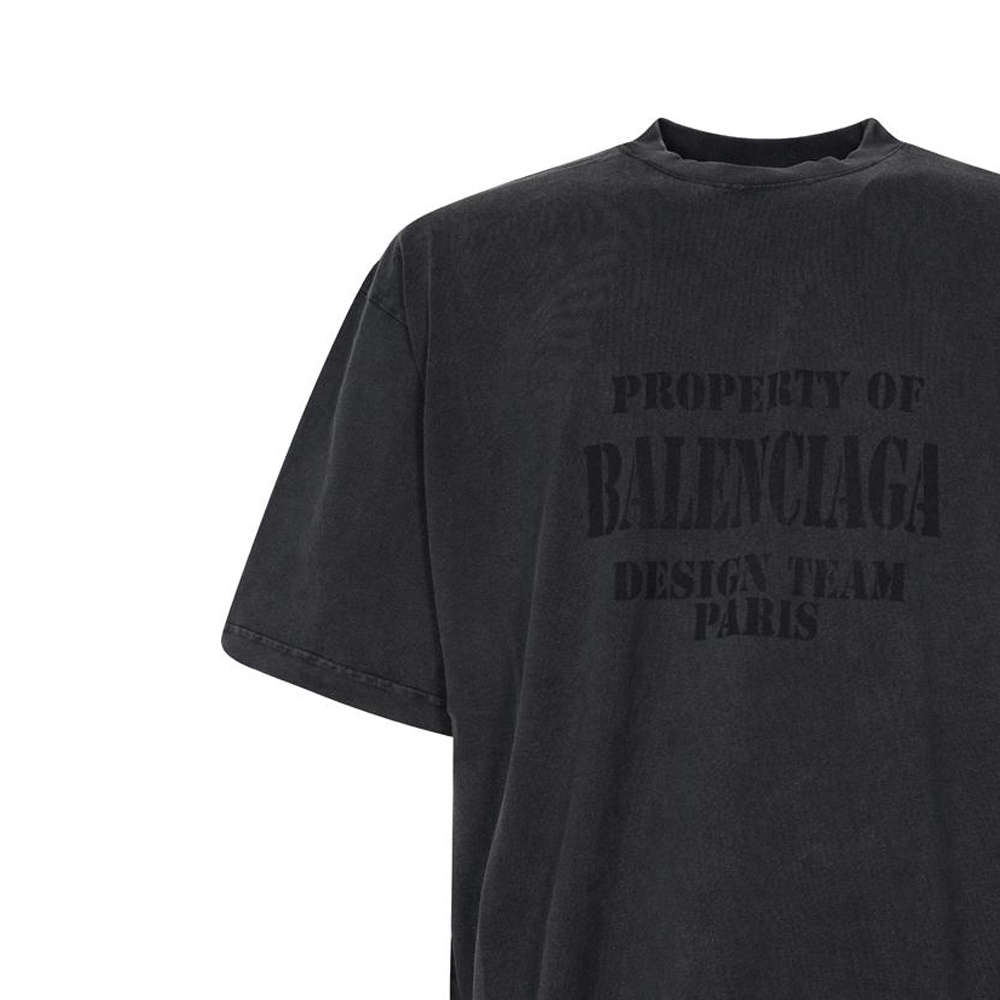 Balenciaga SS22 Oversized Logo Crewneck T-Shirt  Black. 641675TMVH81055 圖 7