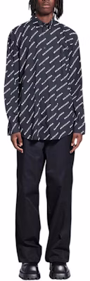 巴黎世家SS22宽松版印花长袖衬衫黑色 534333TLLJ11070 Shop 巴黎世家SS22宽松版印花长袖衬衫黑色 534333TLLJ11070