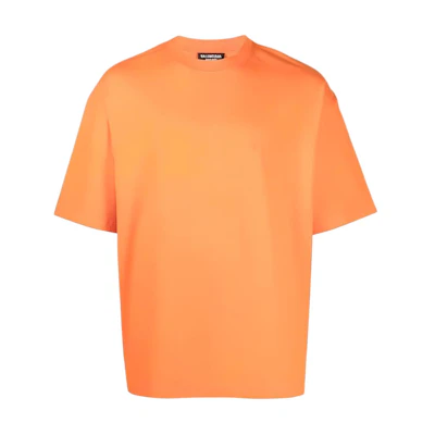 Balenciaga SS22 Oversized Unisex Orange Crewneck T-Shirt. 612966TJV877188