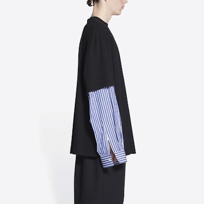 バレンシアガ SS22 ポリティカルキャンペーン ロゴプリント 長袖Tシャツ ブラック 698631TKVJ11070 Sizing バレンシアガ SS22 ポリティカルキャンペーン ロゴプリント 長袖Tシャツ ブラック 698631TKVJ11070