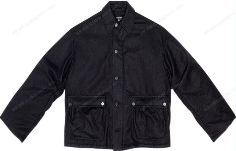 Balenciaga SS22 Red Carpet Solid Oversized Jacket Black 698869TFU061000