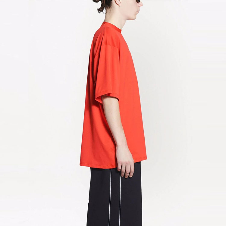 Balenciaga SS22 Red Logo Print Loose Fit T-Shirt for Men. 6570274B8B56400 圖 7