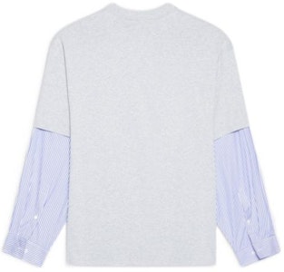 バレンシアガ SS22 スライムストライプロゴ 長袖Tシャツ グレー カジュアルTEE 671401TLVF11203 Lookbook バレンシアガ SS22 スライムストライプロゴ 長袖Tシャツ グレー カジュアルTEE 671401TLVF11203