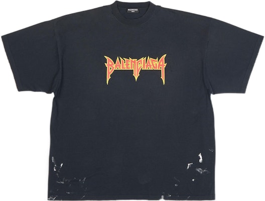 Balenciaga SS22 Kaos Hitam Logo Print Katun Jersey. 694576TMV880105 Order Balenciaga SS22 Kaos Hitam Logo Print Katun Jersey. 694576TMV880105