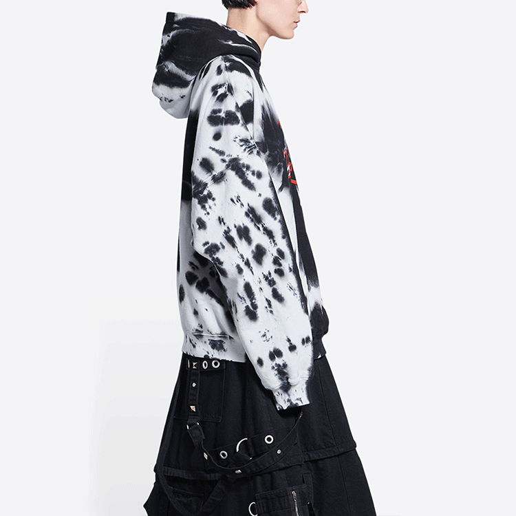 Balenciaga SS22 Tie-Dye Oversized Hoodie Unisex Black. 675003TLVI81089 圖 6