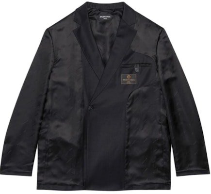 Balenciaga SS22 Blazer Jaket Hitam Uniseks Warna Solid. 698904TJT351000 Buy Balenciaga SS22 Blazer Jaket Hitam Uniseks Warna Solid. 698904TJT351000