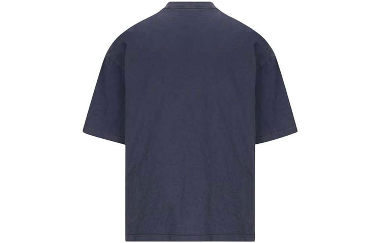 Balenciaga SS22 Wheat Logo Graphic T-Shirt Navy Blue  Short Sleeve Tee 612966TMV954140 圖 3