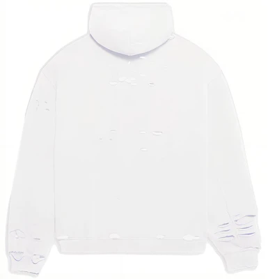 巴黎世家 SS22 白色做旧 logo印花抓绒连帽衫 659403TKVB69040 Lookbook 巴黎世家 SS22 白色做旧 logo印花抓绒连帽衫 659403TKVB69040