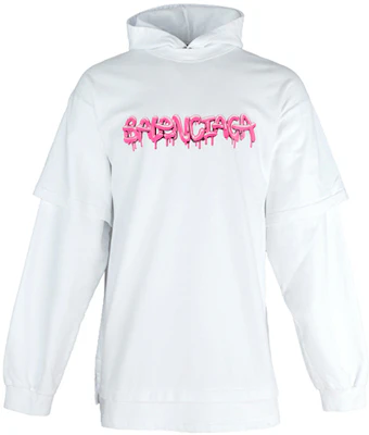 Balenciaga SS22 Hoodie Putih Cetakan Huruf Lengan Panjang Oversaiz. 681029TLVF10901 Order Balenciaga SS22 Hoodie Putih Cetakan Huruf Lengan Panjang Oversaiz. 681029TLVF10901