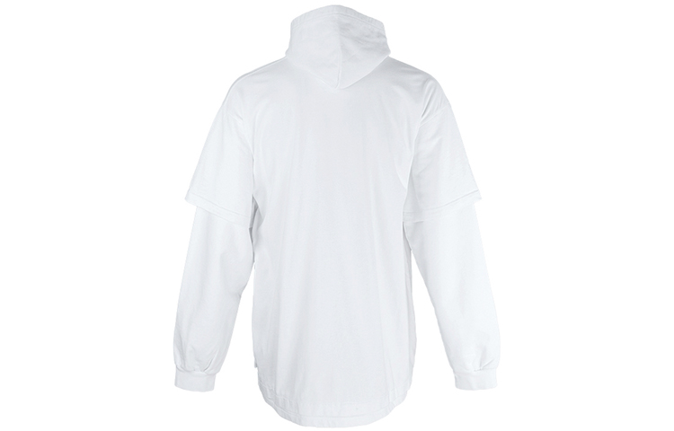 Lookbook Balenciaga SS22 Hoodie Putih Cetakan Huruf Lengan Panjang Oversaiz. 681029TLVF10901