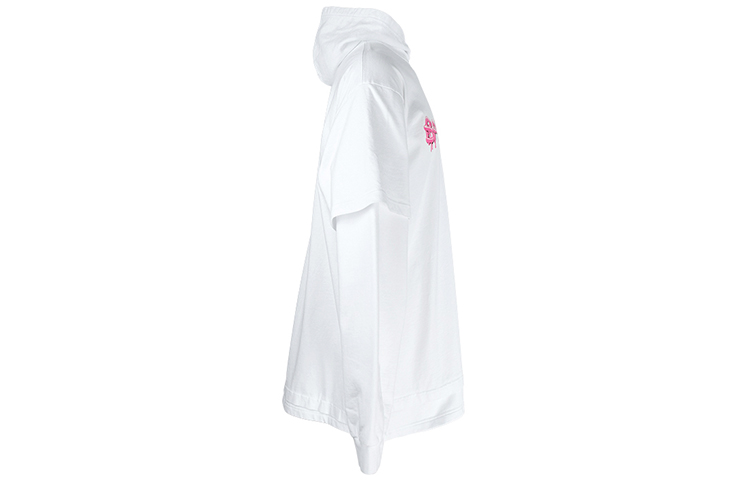 Shop Balenciaga SS22 Hoodie Putih Cetakan Huruf Lengan Panjang Oversaiz. 681029TLVF10901