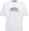 Buy Balenciaga SS22 White Logo Print Crewneck T-Shirt Unisex Casual Tee 612966TLVL79040