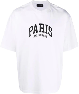 Balenciaga SS22 White Logo Print Crewneck T-Shirt Unisex Casual Tee 612966TLVL79040 Order Balenciaga SS22 White Logo Print Crewneck T-Shirt Unisex Casual Tee 612966TLVL79040