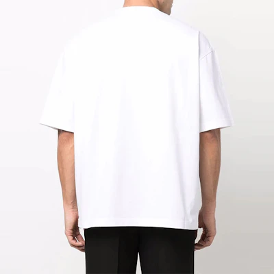 Balenciaga SS22 White Logo Print Crewneck T-Shirt Unisex Casual Tee 612966TLVL79040 Purchase Balenciaga SS22 White Logo Print Crewneck T-Shirt Unisex Casual Tee 612966TLVL79040