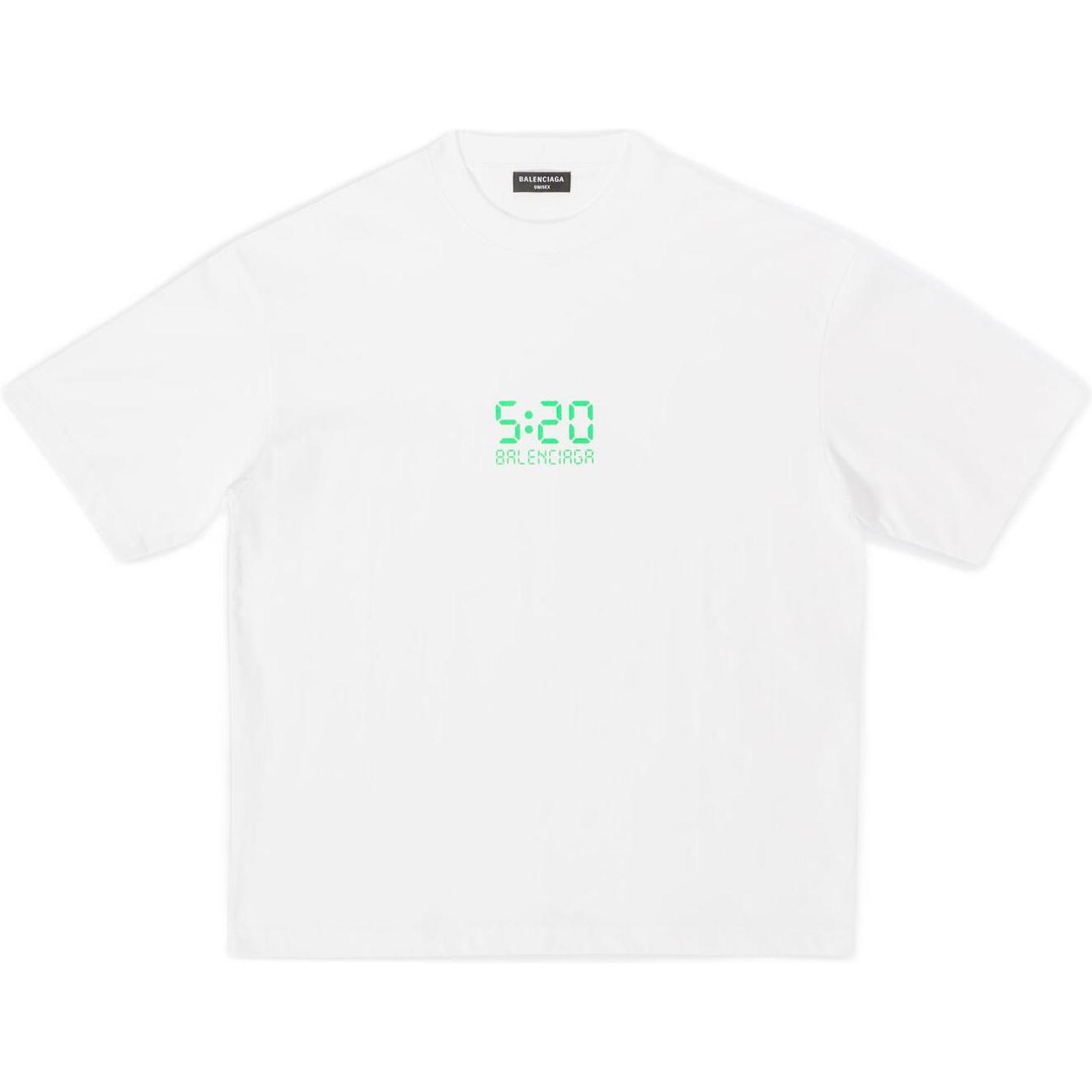 Balenciaga SS22 White Oversized Digital Print Unisex T-Shirt 612966TMVL59164