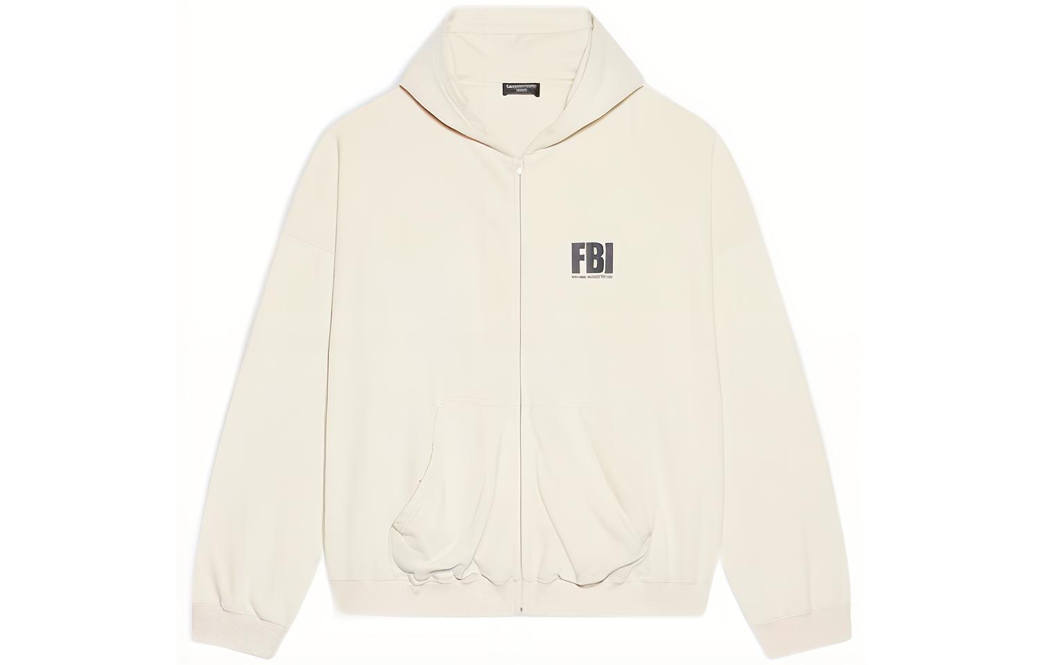 Balenciaga SS22 White Zipper Hoodie Jacket 674719TLVH19054