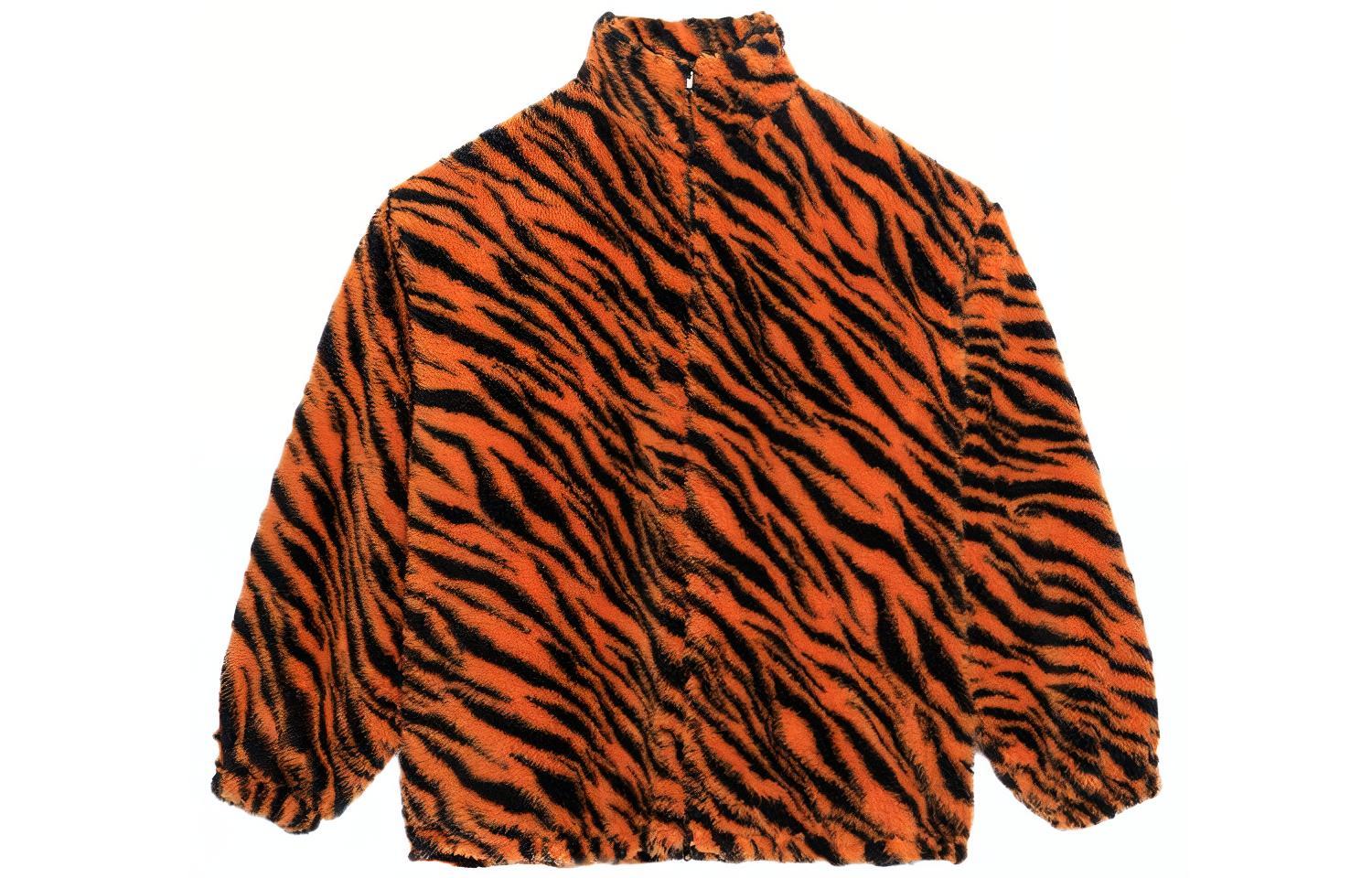 Balenciaga SS22 Year of the Tiger Orange Zip-Up Track Jacket Loose Fit 681818TLQ197702