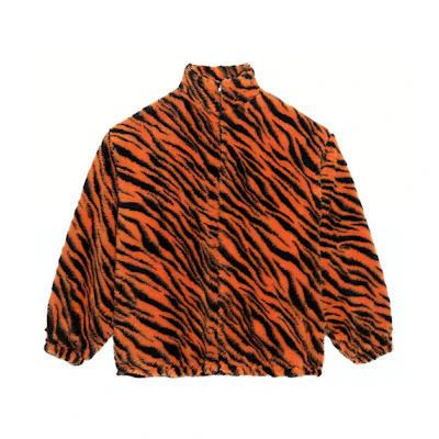Balenciaga SS22 Year of the Tiger Orange Zip-Up Track Jacket Loose Fit 681818TLQ197702