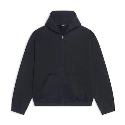 Balenciaga SS22 Zip-Up Hoodie Jacket Unisex Black 674719TLVI21070