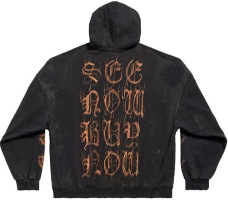 Balenciaga SS23 Hoodie Cetakan Logo Warna Blok Hitam. 739024-TOVD8-1055 Lookbook Balenciaga SS23 Hoodie Cetakan Logo Warna Blok Hitam. 739024-TOVD8-1055