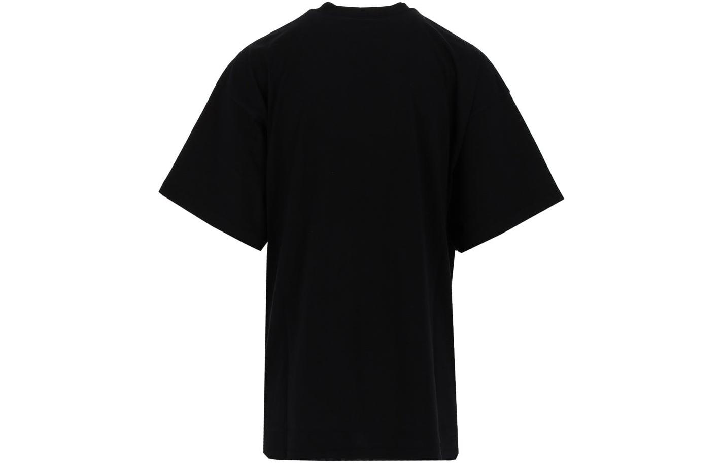 Lookbook Balenciaga SS23  Black Crewneck Tee with Solid Color Letter Print 676589TLVG71070