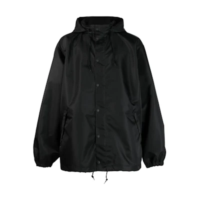 Balenciaga SS23 Black Logo Print Oversized Hoodie Jacket. 738762TLO251000