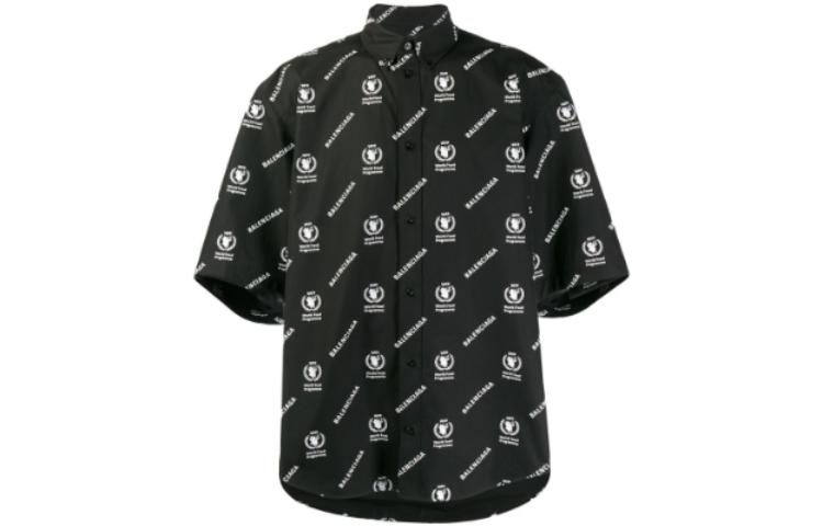 Balenciaga SS23  Black Short-Sleeve Shirt with All-Over Print Design. 602026TIL251070 圖 2