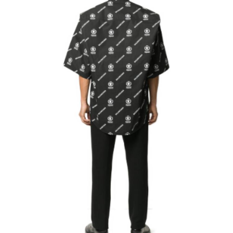 Balenciaga SS23  Black Short-Sleeve Shirt with All-Over Print Design. 602026TIL251070 圖 3