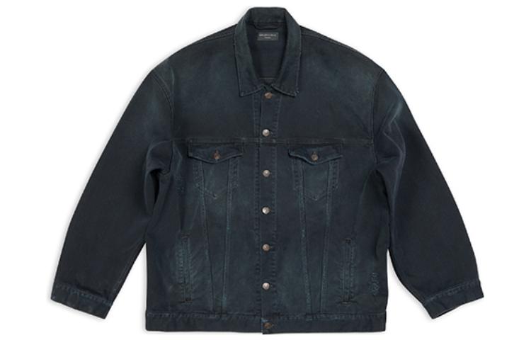 Balenciaga SS23  Black Single-Breasted Jacket with Logo Design. 724646TNW541129