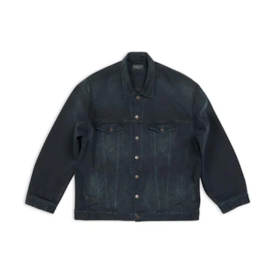 Balenciaga SS23 Black Single-Breasted Jacket with Logo Design. 724646TNW541129