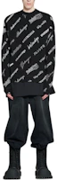 Shop Balenciaga SS23 Black Sweater with Logo Print. 724858T16651070
