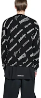 Details for Balenciaga SS23 Black Sweater with Logo Print. 724858T16651070