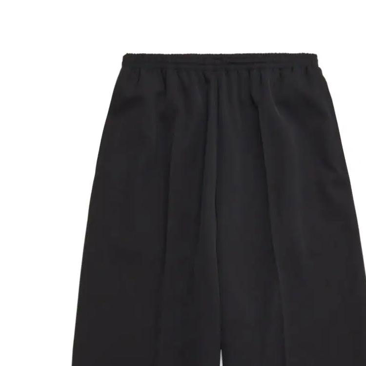 Sizing Balenciaga SS23 黑色寬鬆直筒百褶長褲 743903TNT391000