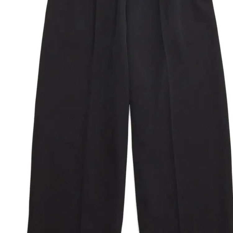 Cheap Balenciaga SS23 黑色寬鬆直筒百褶長褲 743903TNT391000