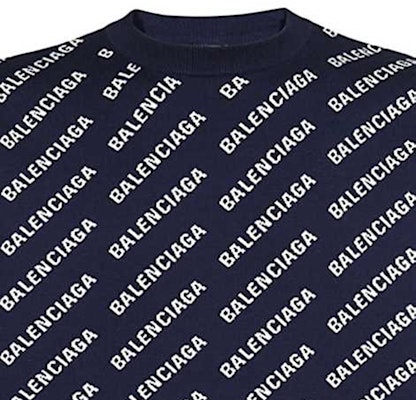 巴黎世家 SS23 蓝色字母印花长袖针织衫 736247T32338502 Purchase 巴黎世家 SS23 蓝色字母印花长袖针织衫 736247T32338502