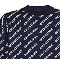 발렌시아가 SS23 블루 레터 프린트 니트 긴팔 크루넥 스웨터 736247T32338502 Sizing 발렌시아가 SS23 블루 레터 프린트 니트 긴팔 크루넥 스웨터 736247T32338502